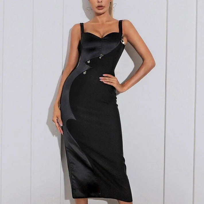 Empire Waist Women Dress to Accentuate the Bust and Conceal the WaistKittenAlarm - Felicie Solid Sleeveless Dress