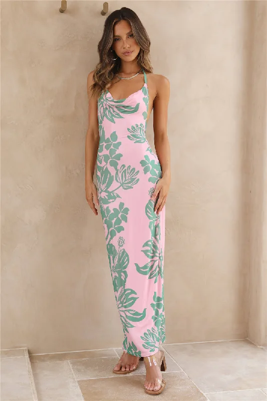 Mini Women Dress with a Short Hem for a Young and Trendy StyleIsland Getaway Maxi Dress Pink