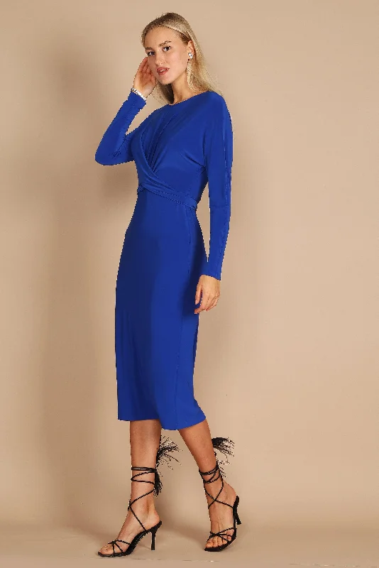 Ruffled Women Dress with Multiple Layers for a Playful and Girly StyleLaundry by Shelli Segal HU07D66 Formal Long Sleeve Midi Dress