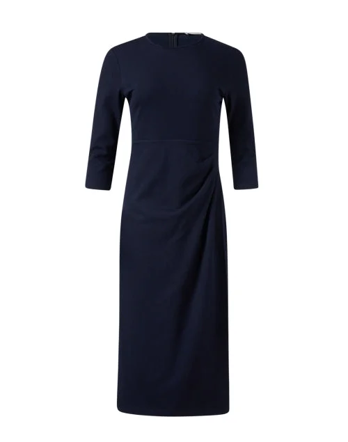 Plus Size Women Dress with a Flattering A - Line Cut for Comfort and StyleInkwell Navy Dress