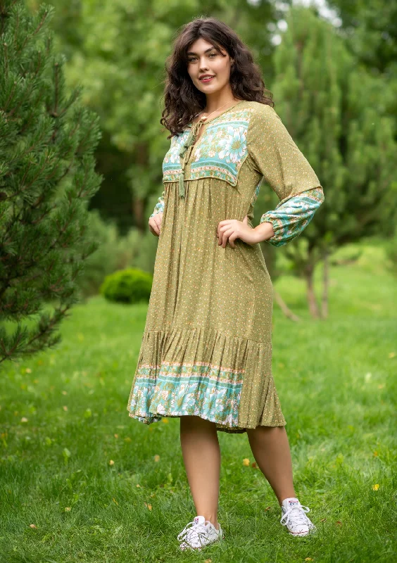 Ruffled Women Dress with Multiple Layers for a Playful and Girly StyleMelly Green Jasmin Dress