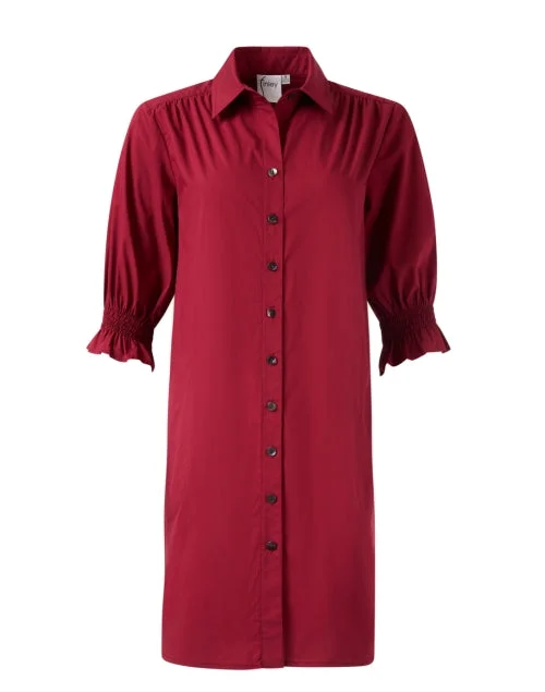 Ruffled Women Dress with Multiple Layers for a Playful and Girly StyleMiller Red Shirt Dress