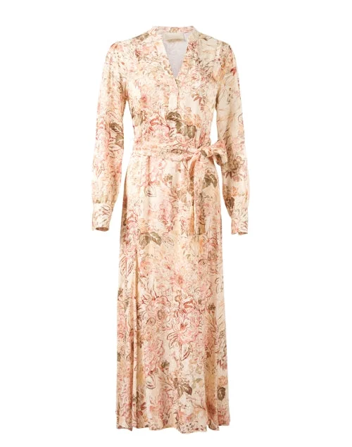 Off - the - Shoulder Women Dress for a Romantic and Feminine LookMiwa Pink Floral Print Dress