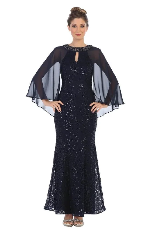 Halter Neck Women Dress to Show Off the Shoulders and NecklineMother of the Bride Long Formal Cape Dress