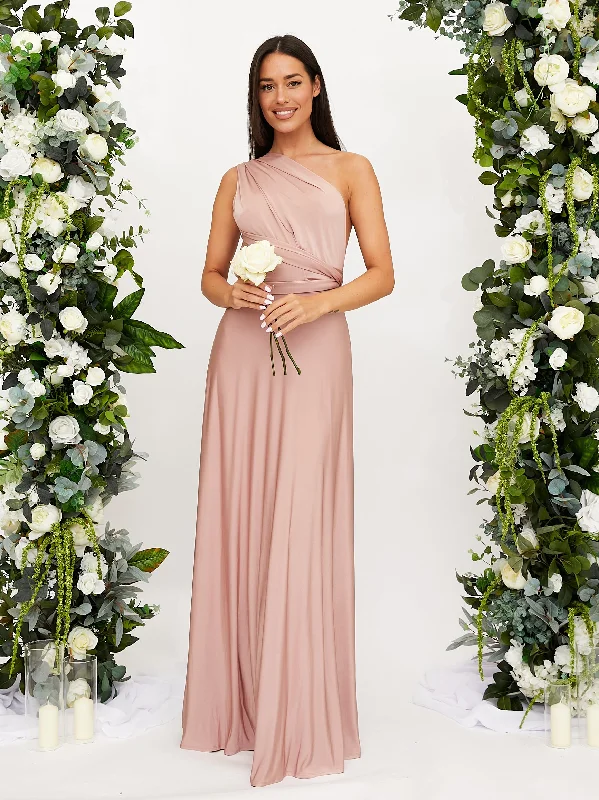 Sheath Women Dress with a Tailored Fit for a Professional LookMulti-way Slinky Maxi Dress / Blush