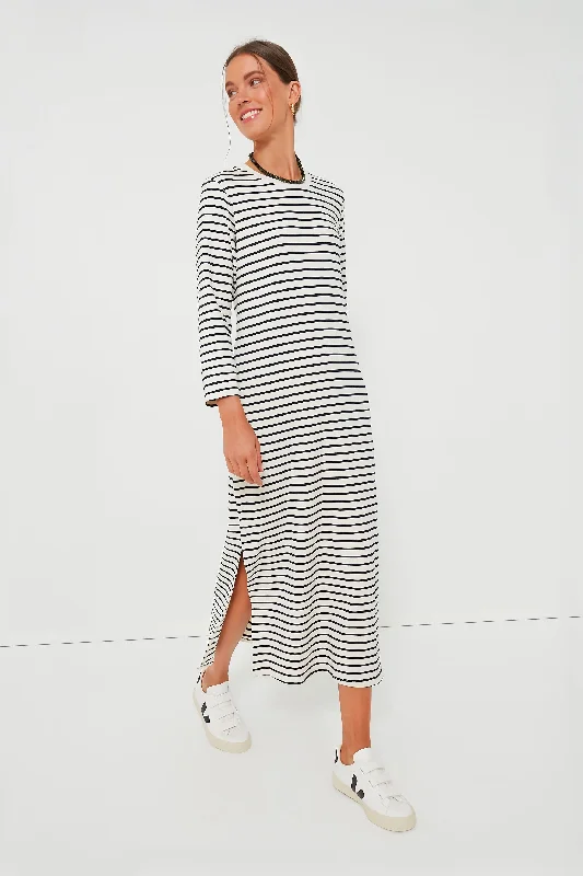 Mermaid - Style Women Dress with a Fitted Silhouette for Special OccasionsNavy Stripe Gio Maxi Dress