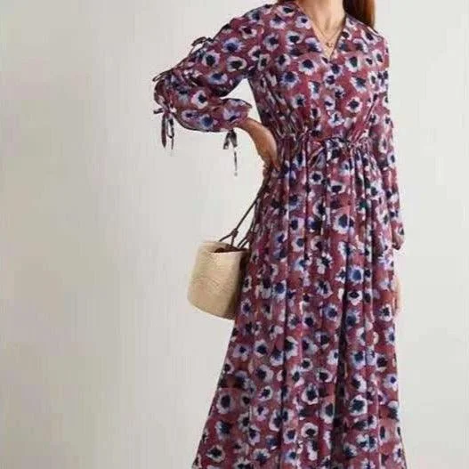 Sheath Women Dress with a Tailored Fit for a Professional LookKittenAlarm - Piera Allover Print Midi Dress