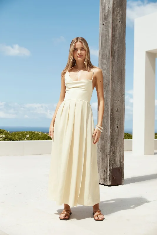 Mermaid - Style Women Dress with a Fitted Silhouette for Special OccasionsRemember Me Maxi Dress Yellow