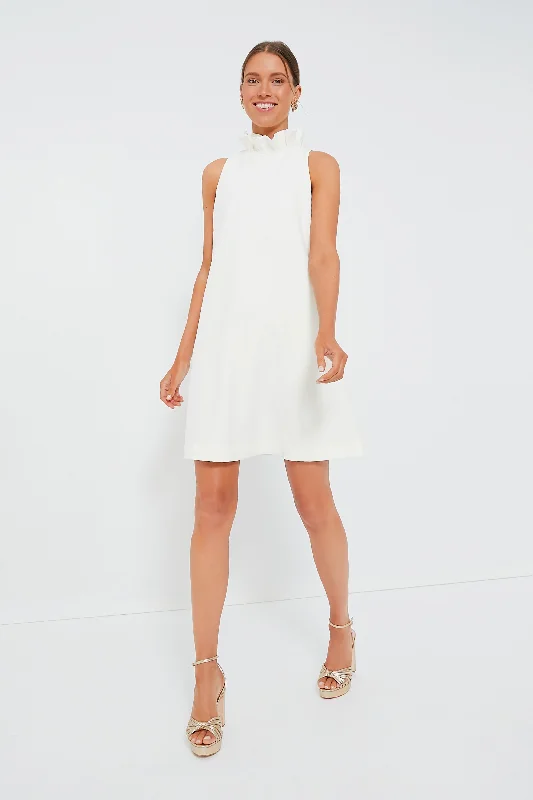 Sheath Women Dress with a Tailored Fit for a Professional LookWhite Blythe Dress