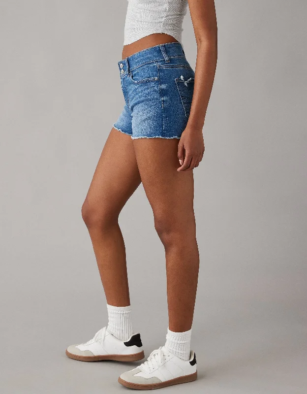 Denim Women Shorts with Distressed Details for a Casual VibeAE Next Level High-Waisted Denim Short Short