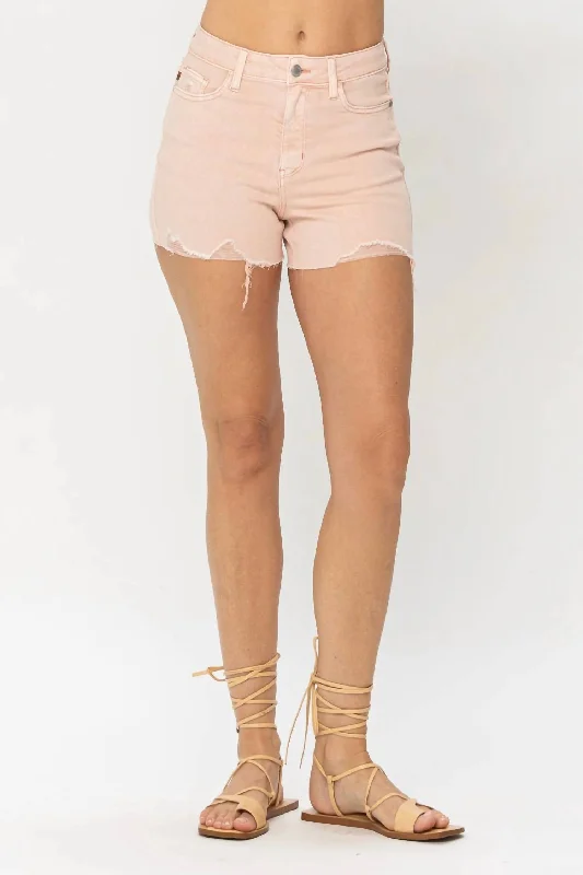 Bermuda Women Shorts for a Classic and Sophisticated LookHigh Waist Jean Shorts In Blush