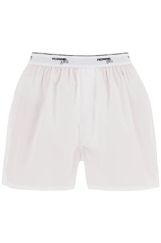 Cuffed Women Shorts for a Laid - Back and Trendy LookHomme Girls Women's Cotton Boxer Shorts