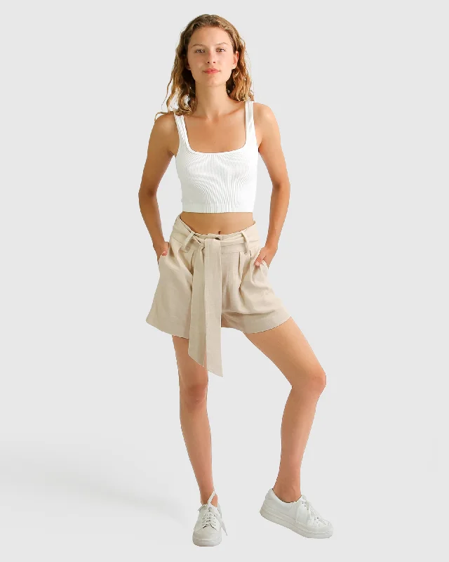 Jeanette Women Shorts with a Soft and Comfortable FeelLimitless Belted Shorts