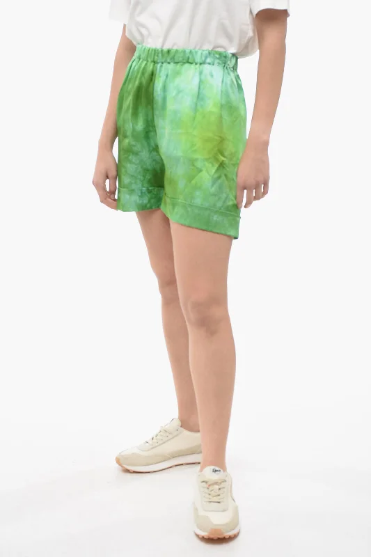 Cuffed Women Shorts for a Laid - Back and Trendy LookSleep no More Acid Wash Silk VENERE Shorts