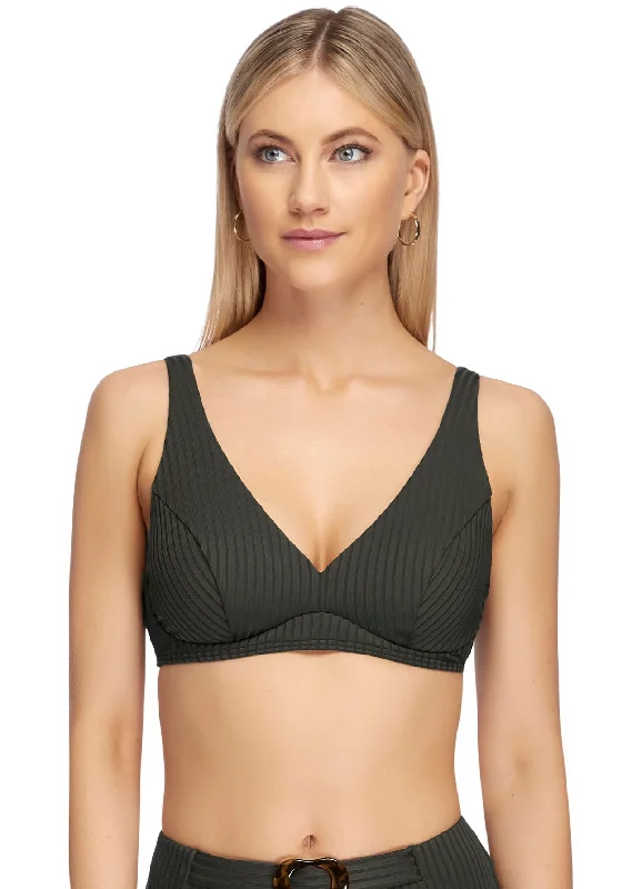 Long - line bikini top for added support and a fashionable lookAmbrosia D/DD Underwire Bikini Top - Forest