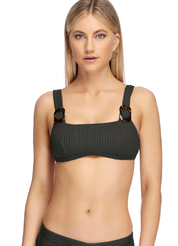 Long - line bikini top for added support and a fashionable lookAmbrosia Square Neck Bikini Top - Forest