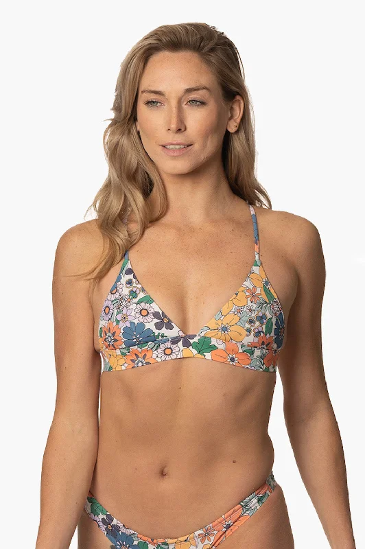 Monokini - style bikini with a unique one - piece - meets - bikini designFlow Bikini Top - Magnolia