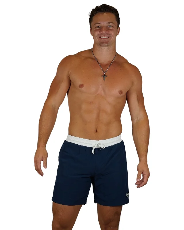 Long - line bikini top for added support and a fashionable lookPAPI MEN TRUNKS 5.5" & 7.5" STRETCH- NAVY BLUE