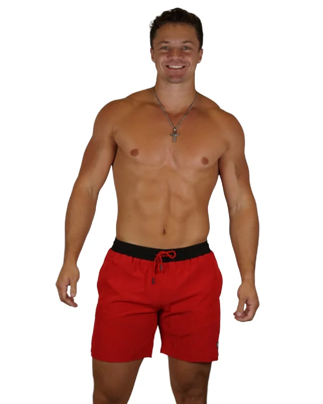 Neon - colored bikini to stand out on the beachPAPI MEN TRUNKS 5.5" & 7.5" STRETCH-RED