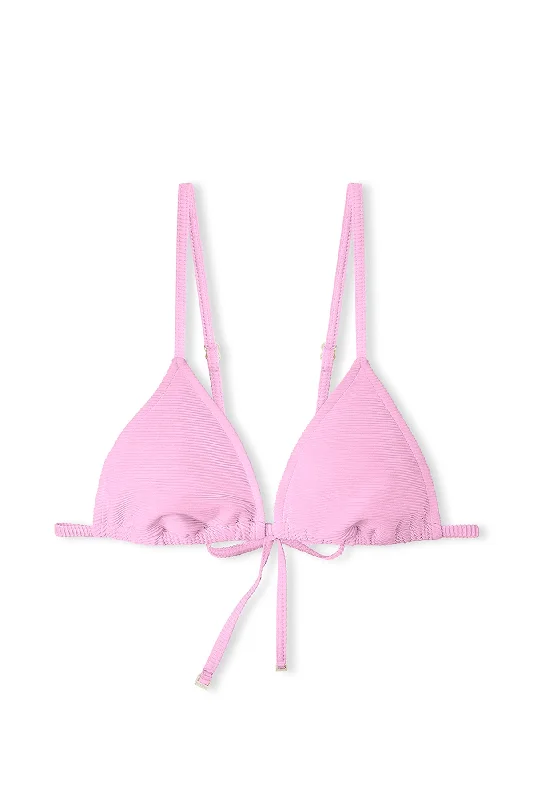 Metallic - finish bikini for a glamorous and eye - catching poolside lookSignature Triangle Top - Sea Pink